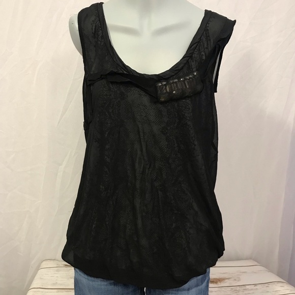 Cabi Style 155 Illusion Black Bubble Tank Top Bejewled size large - Picture 11 of 15